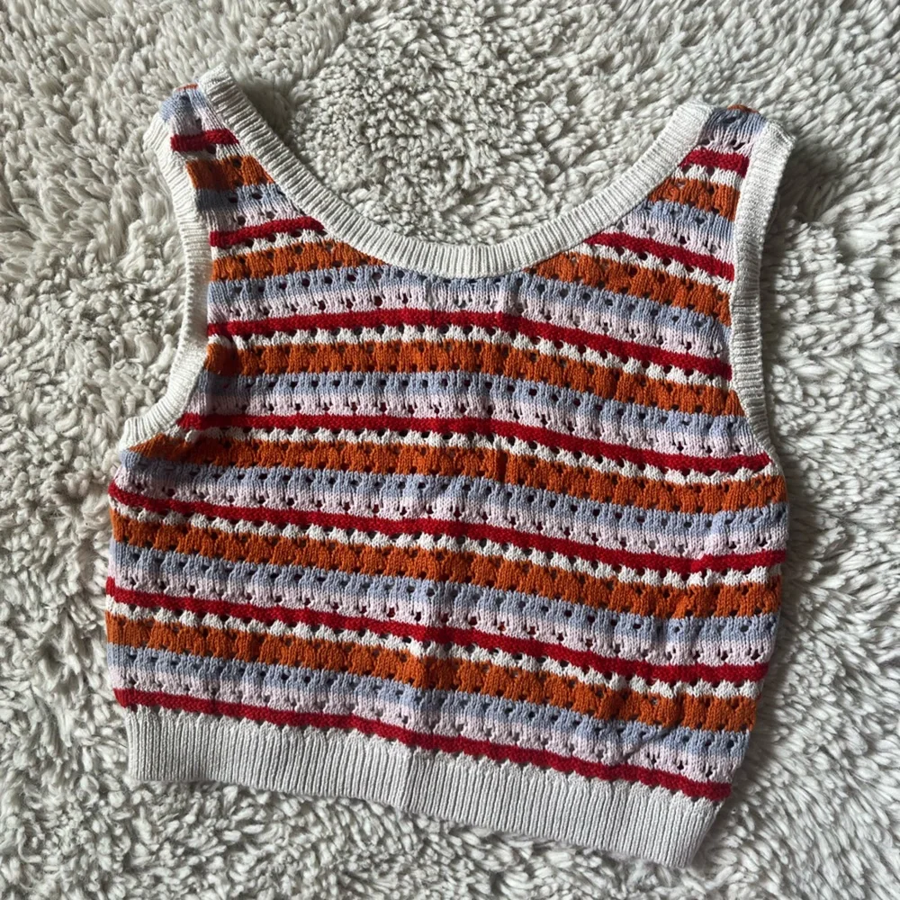 Only Striped Knit Diaper Cover - White, Orange, Red, Pink